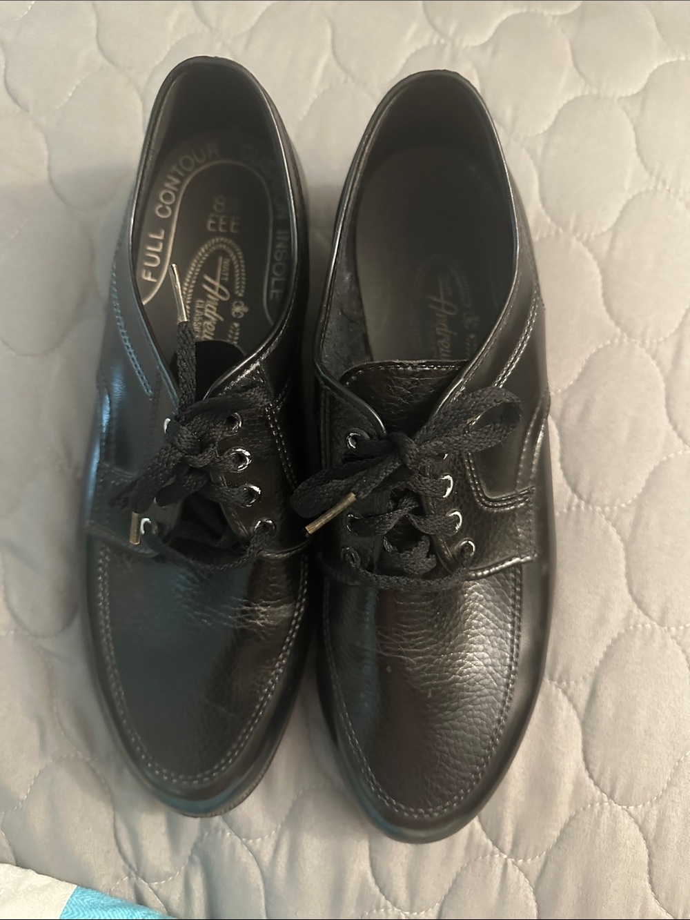 Full Contour Black Leather Men's Lace-Up Derby